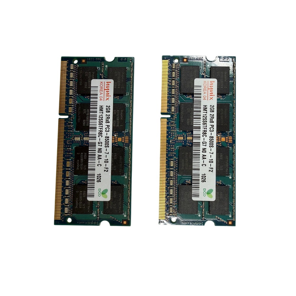 Hynix 4GB Kit 2x2GB DDR3 1066MHz PC3-8500S Laptop RAM HMT125S6TFR8C-G7 SODIMM
